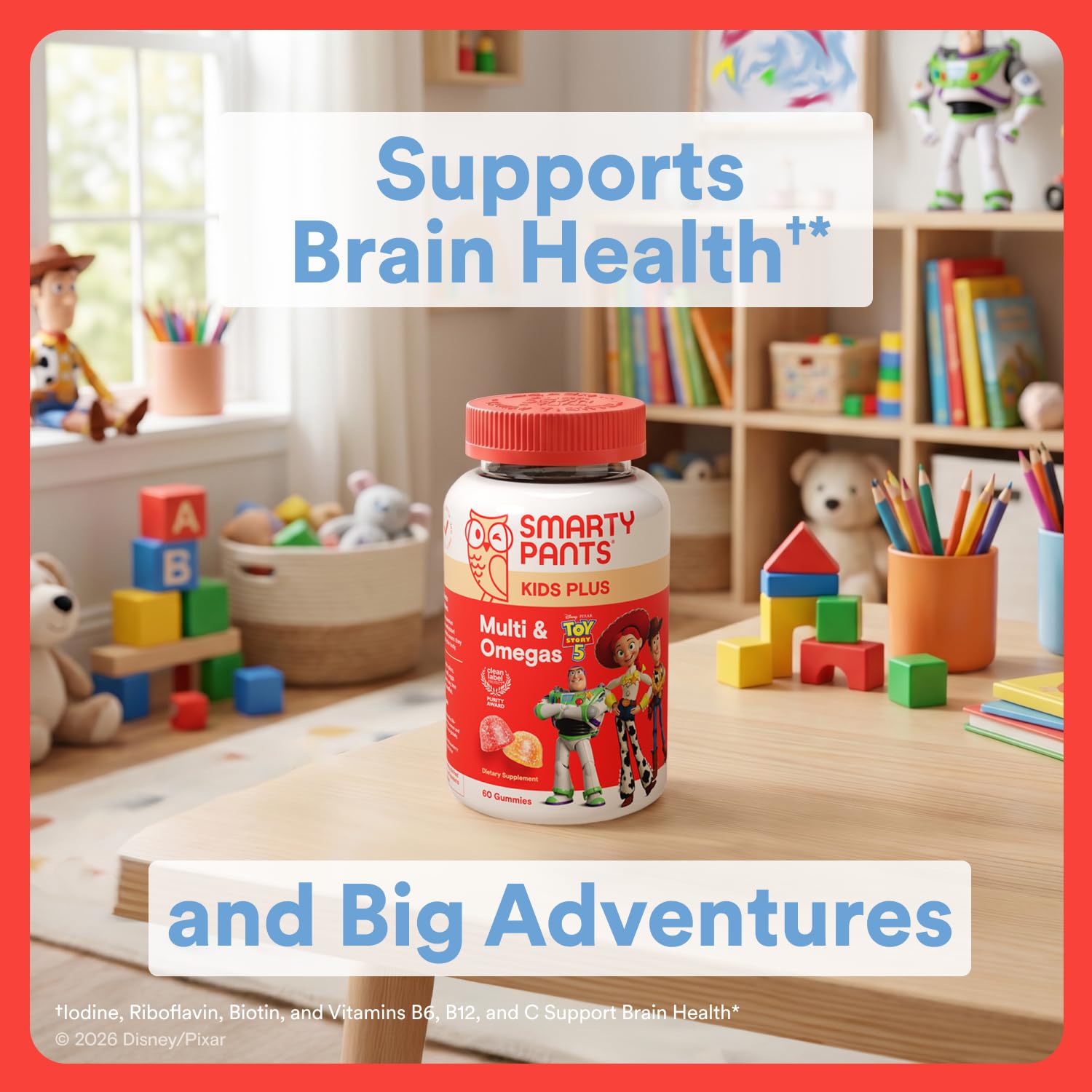 SmartyPants and Disney-Pixar’s Toy Story 5 Kids Multivitamin Gummies, 60 Ct view 2