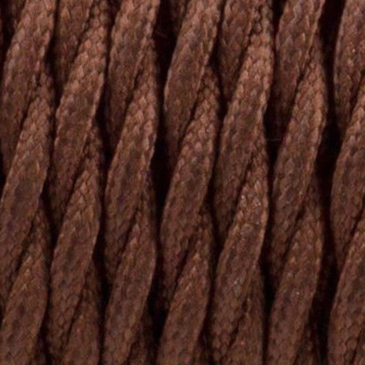LEDSone 3.28ft Vintage 3 Core Twisted 18 Gauge Cable Fabric Cloth Covered Electrical Wire, 10m 3 conductors Lamp cable Modern Covered Wire for Pendant Light Bulb Industrial DIY Project.(Brown_1 m)