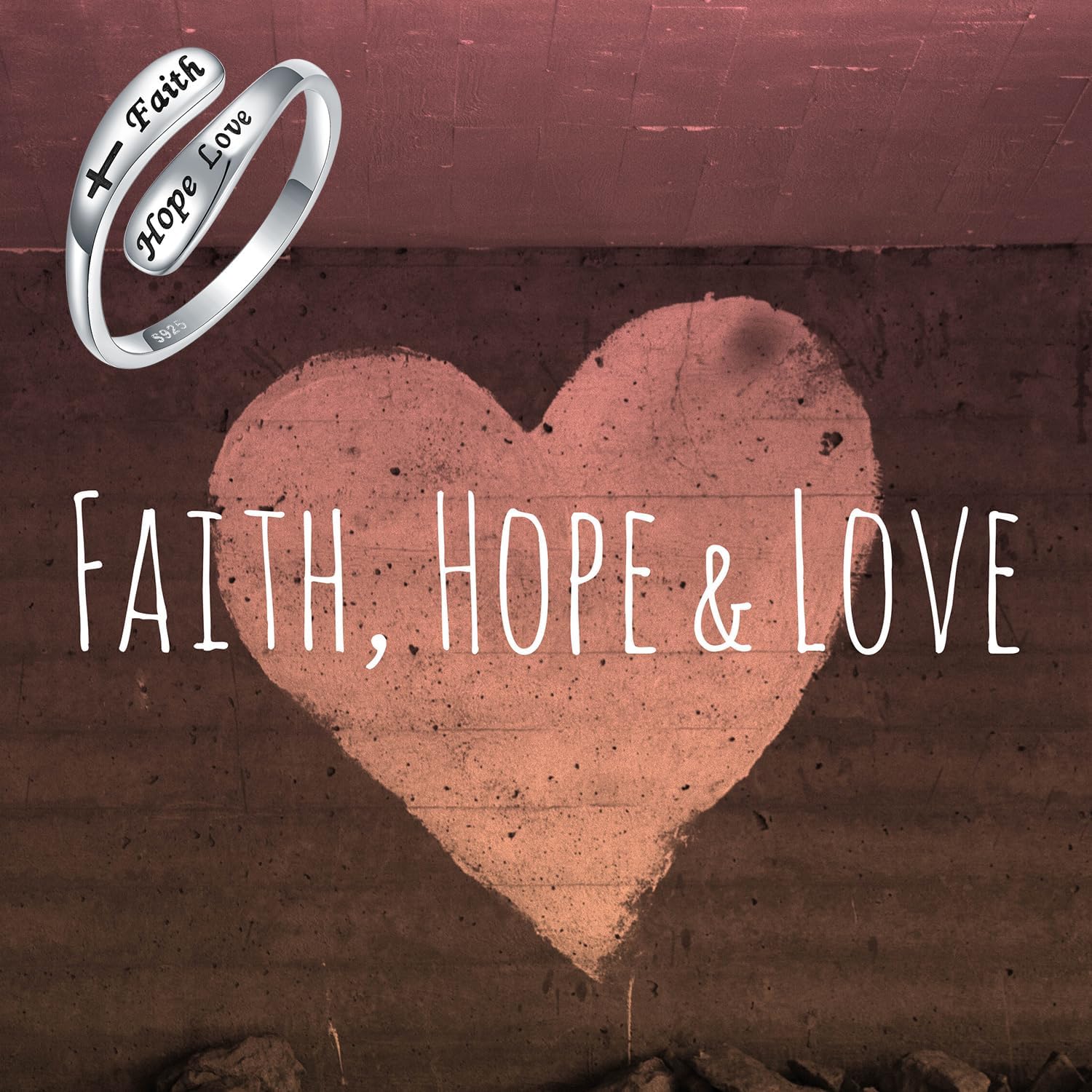 925 Sterling Silver Inspirational Adjustable Rings - Personality Encouragement Jewelry Gift For Women - Image 4