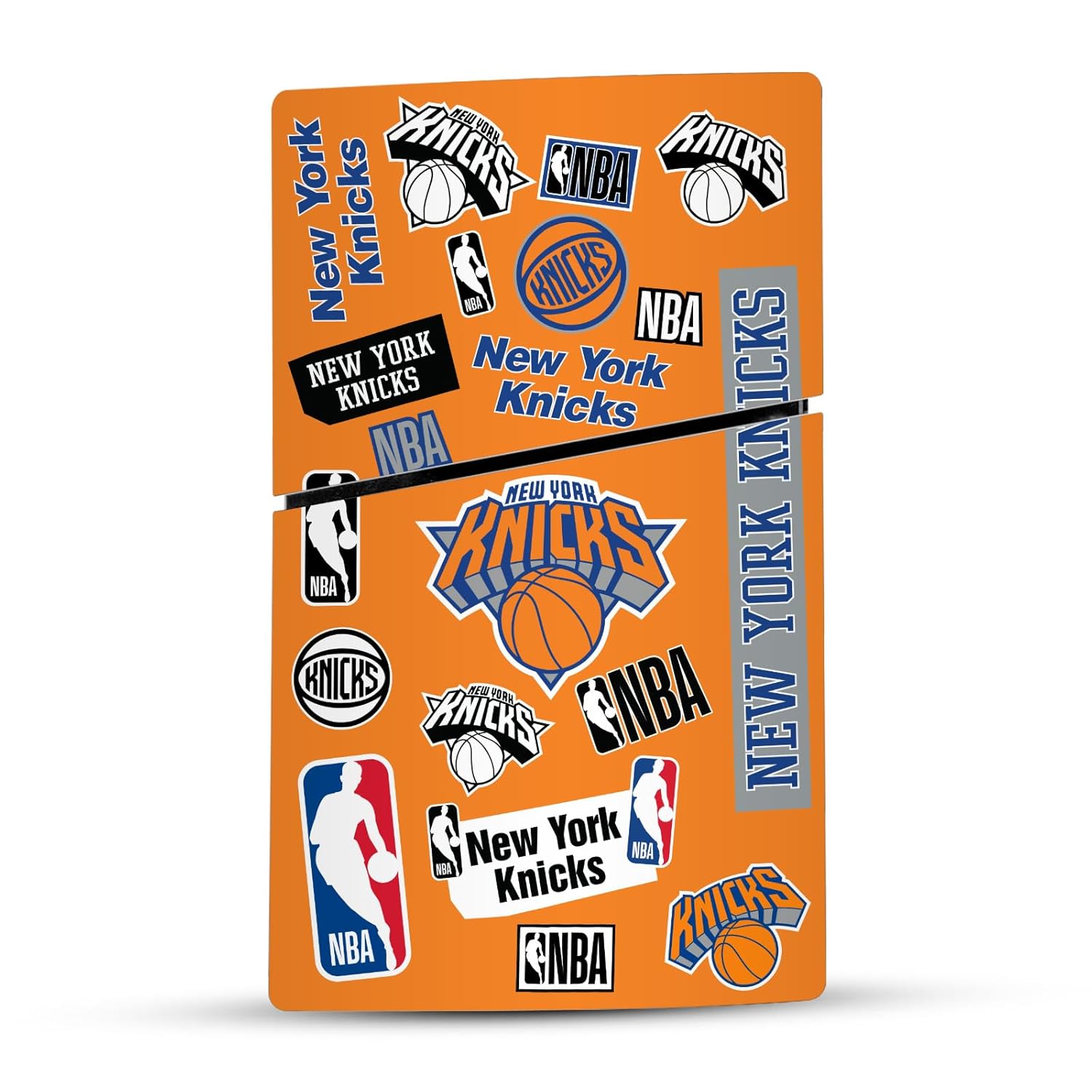 Head Case Designs Officially Licensed NBA Sticker Collage New York Knicks Vinyl Sticker Gaming Skin Decal Cover Compatible With Sony PlayStation 5 PS5 Slim Digital Edition Console