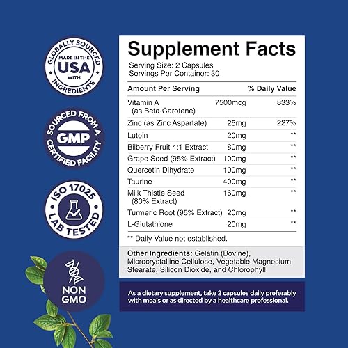 Miniatura 3 de Paquete de suplemento de memoria nootrópico para apoyo cerebral y suplemento ocular avanzado para adultos Vision - Vitamina B 12 Bacopa Monnieri