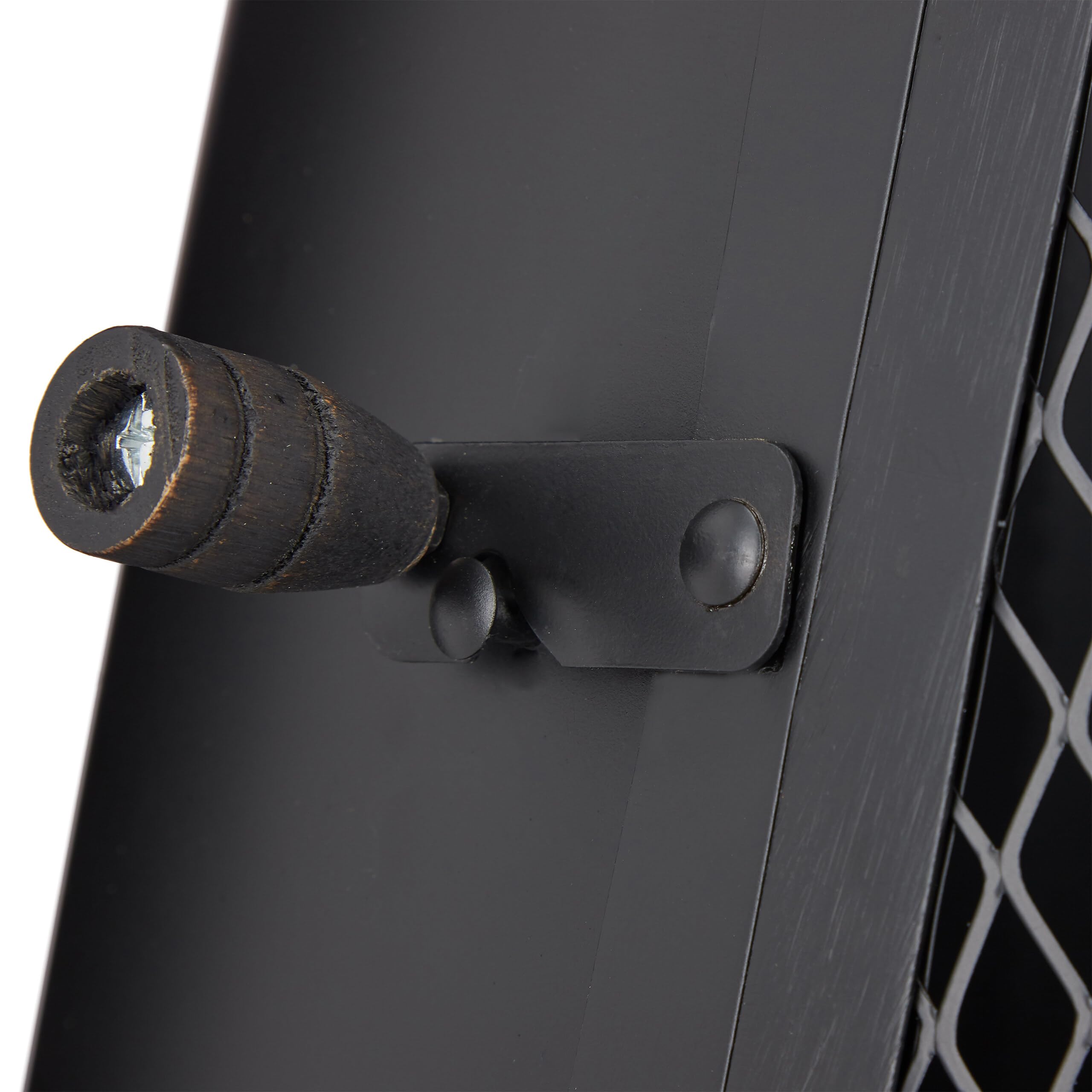 Relaxdays Brasero de jardín con Rejilla, Chimenea Decorativa, para Listones de Madera, 120 x 45 cm, Acero, Negro