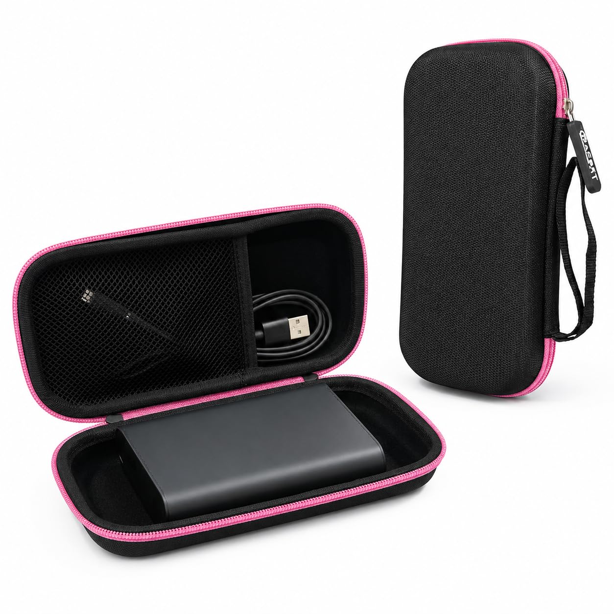 GadgetBite Universal EVA Power Bank Case Cover for 10000mAh 20000mAh & 30000mAh Power Banks Shockproof Protective Carry Case for PowerBank Compatible with Xiaomi Ambrane URBN Boat PowerBanks - Pink-image-17