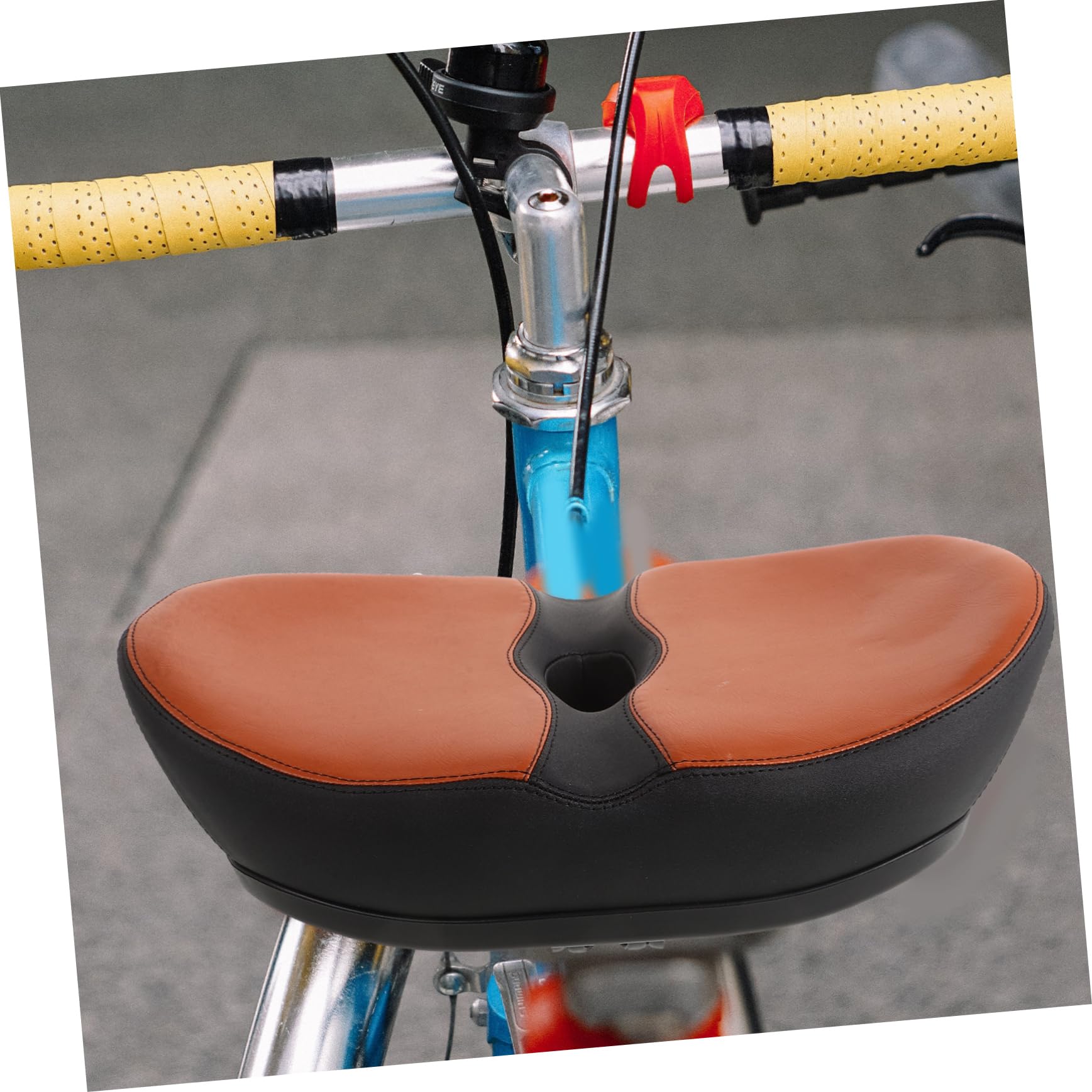 Selle de Vélo sans Bec Large, Mousse PU, Antidérapante