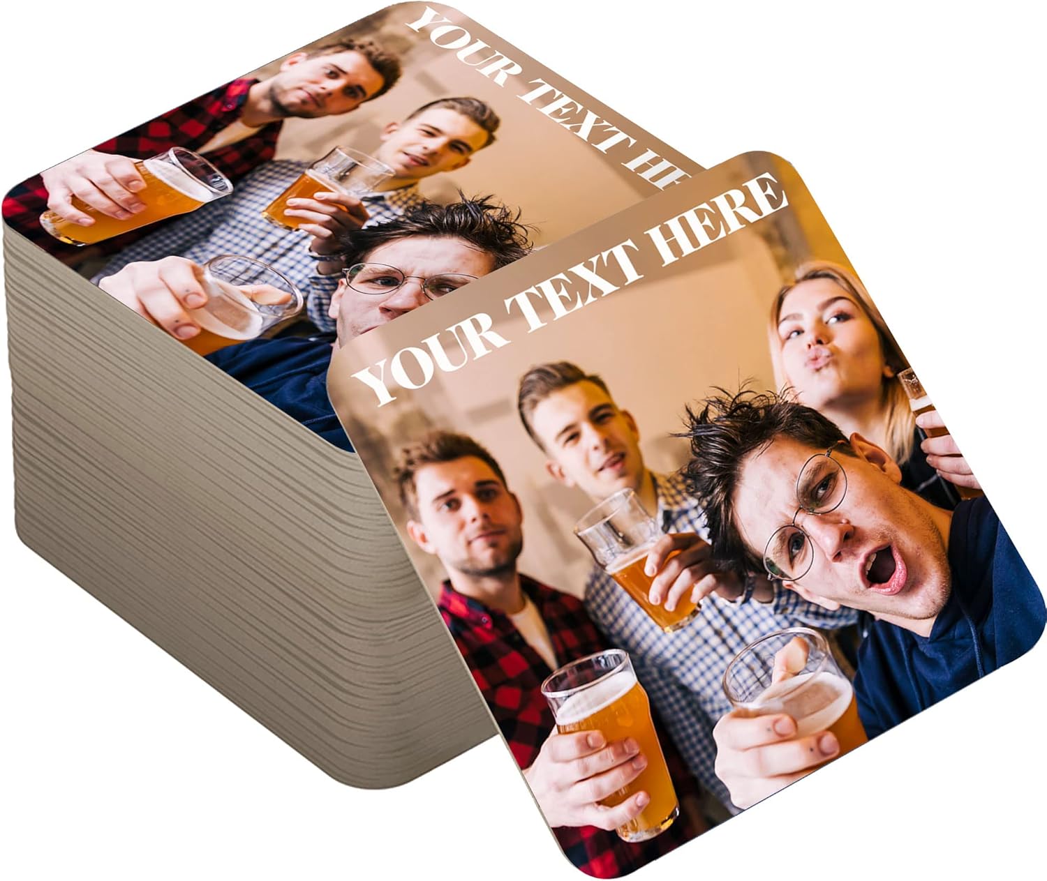 Personalised Beer Mats Photo Coasters Drinks Mats Pack of 96 Home