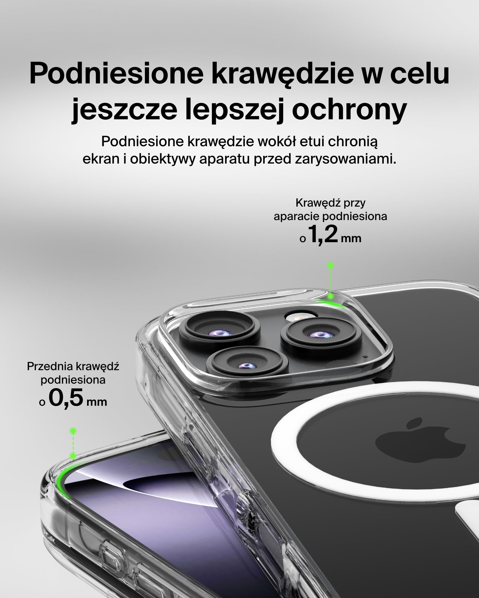 Belkin SheerForce Etui na iPhone 16 Pro, zgodne z MagSafe cienkie etui z powłoką odporną na zarysowania – magnetyczne, odporne na wstrząsy etui ochronne na telefon iPhone – Przezroczyste