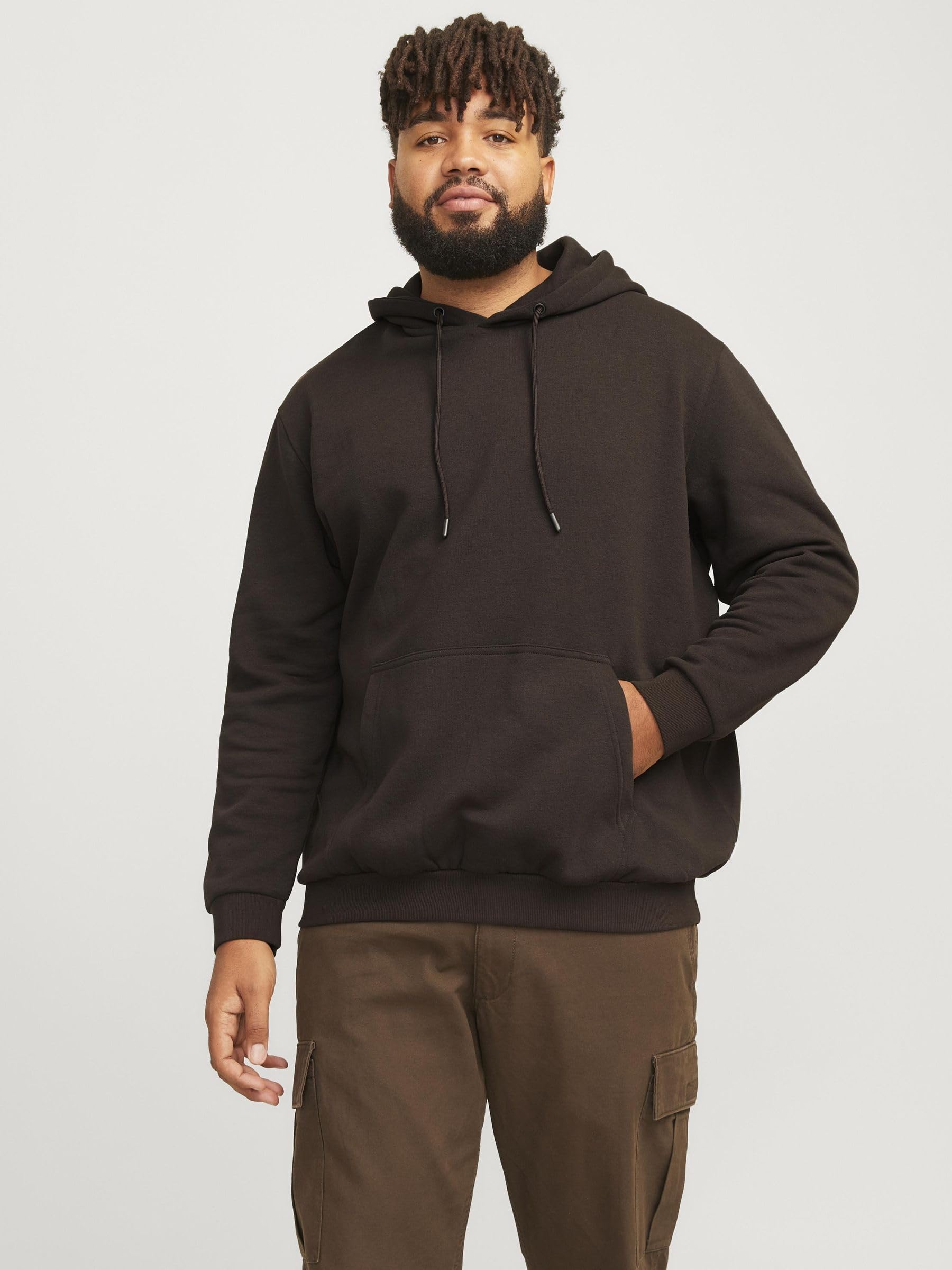 Jack & Jones Jjebradley - Felpa con Cappuccio Noos Pls Felpa con Cappuccio Uomo (Pacco da 1)