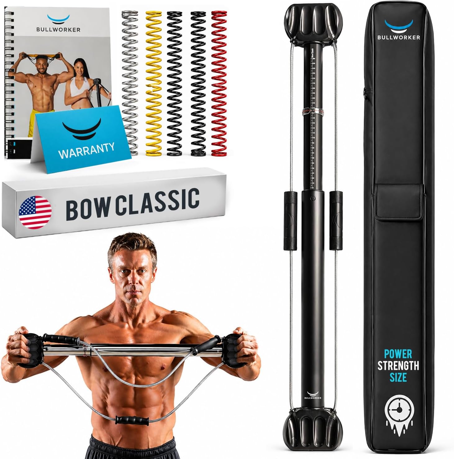 Bow Classic 36" | Build Power and Strength with the Leader in Isometric Exercise Equipment. Established in 1962. Workouts for Back, Shoulder, Chest, Biceps, Abs, Triceps, and Arms.