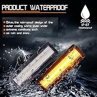 Vista 4 de para 1982-1992 Pontiac Firebird, 1982-1992 Chevy Camaro Luz de Marcador Lateral del Parachoques Delantero, Señal de Giro, Luz LED Ámbar, Lente