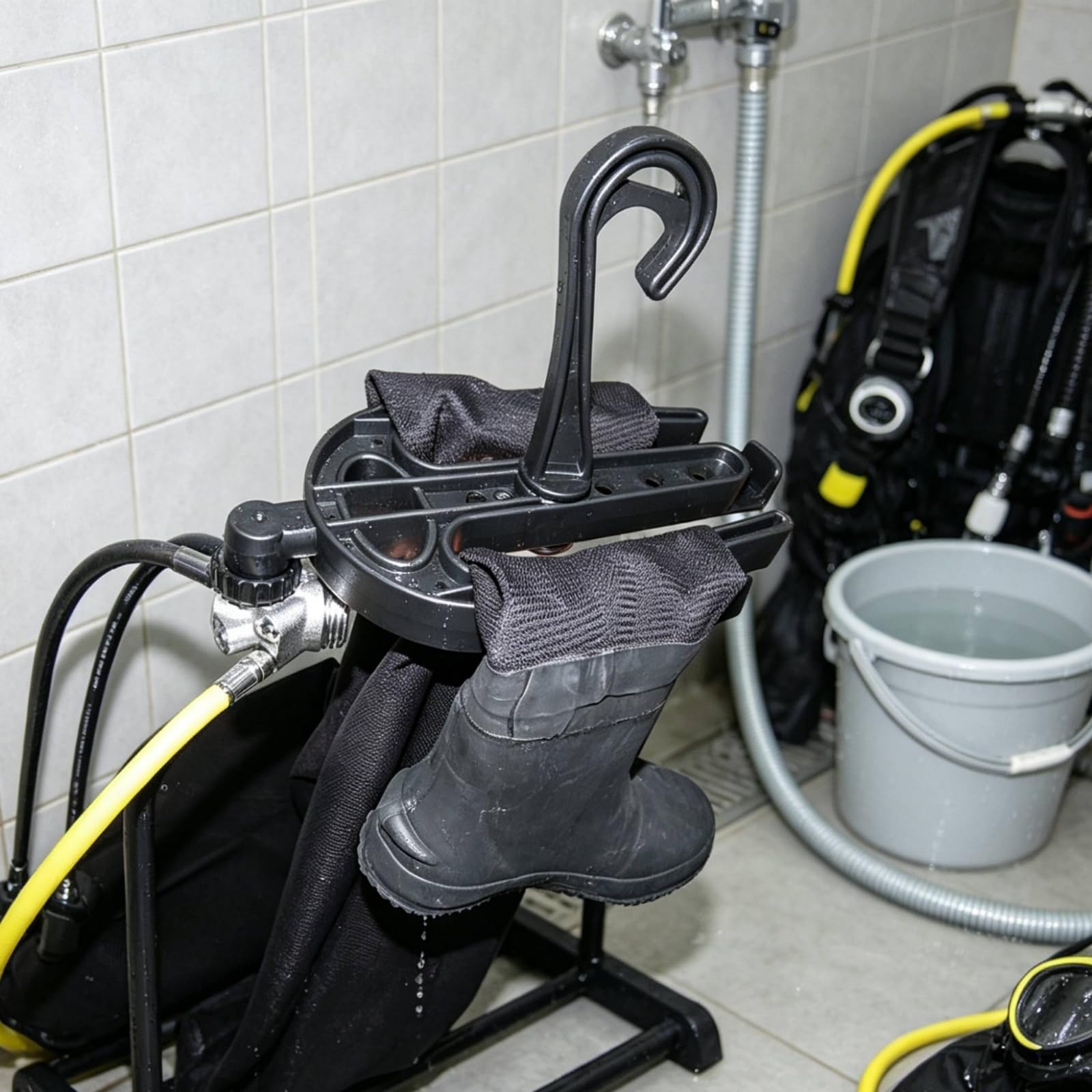 Qianly Porte-Combinaison En Plastique Séchage Cintre Plongée Ventilé Support pour Plongeurs