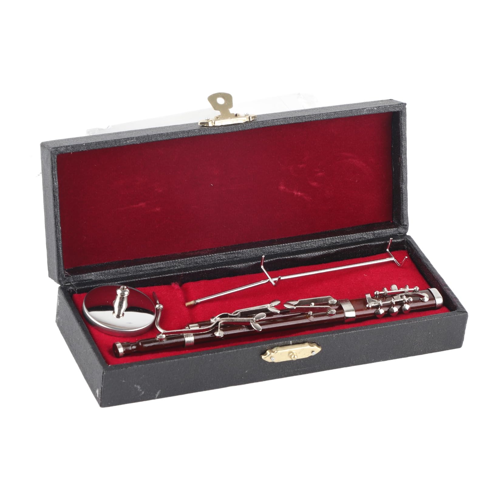 Bassoon, 6.7in with Stand Miniature Instruments Bassoon Ornament for Room Decoration