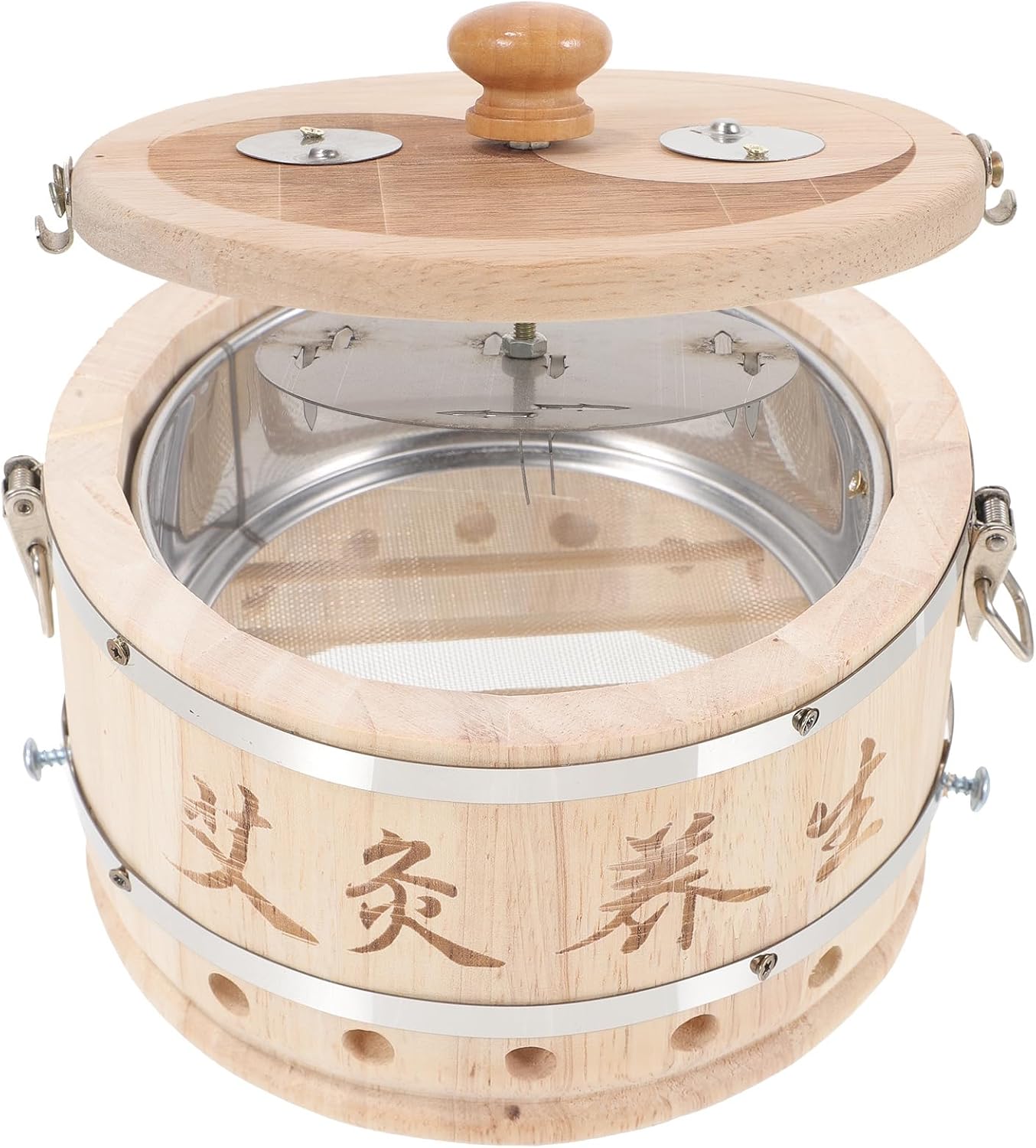 FRCOLOR Portable Moxibustion Box for Abdomen with Adjustable Holder Moxa Burner Case for Neck Back Chest Pain Relief at Home Compact and Lightweight Design