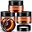 Patelai 4 Pieces Round Wide-mouth Leak Proof Plastic Container Jars with Lids for Travel Storage Makeup Beauty Products Face Creams Oils Salves Ointments DIY Making(1 Ounce,Amber)