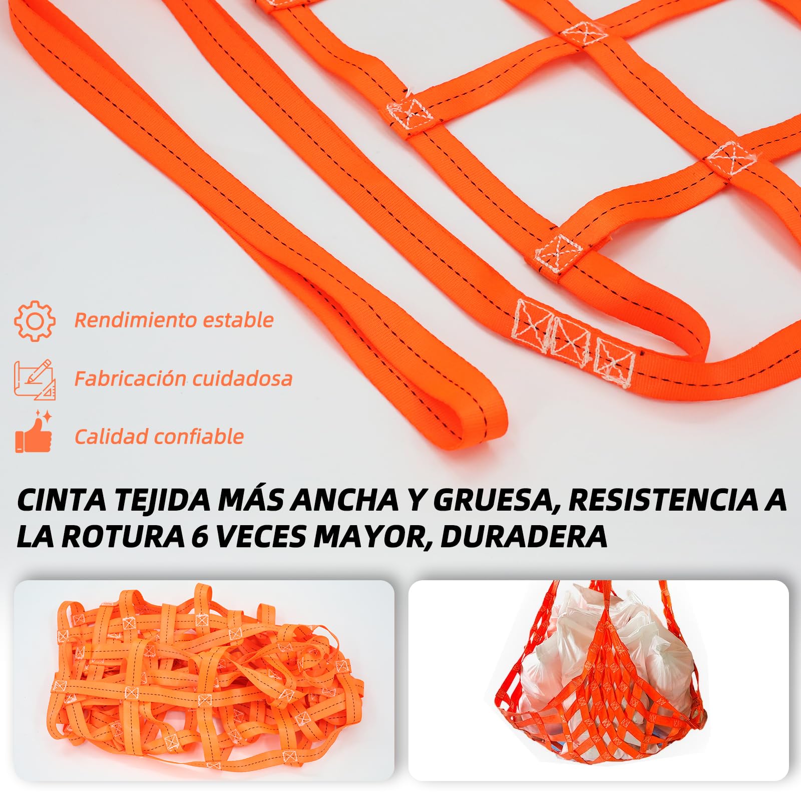 Red de elevación de poliéster de alto rendimiento, 1 x 1 m, 300 kg, resistente al desgaste, red de carga y descarga, red colgante de carga, red de elevación vertical, adecuada para la