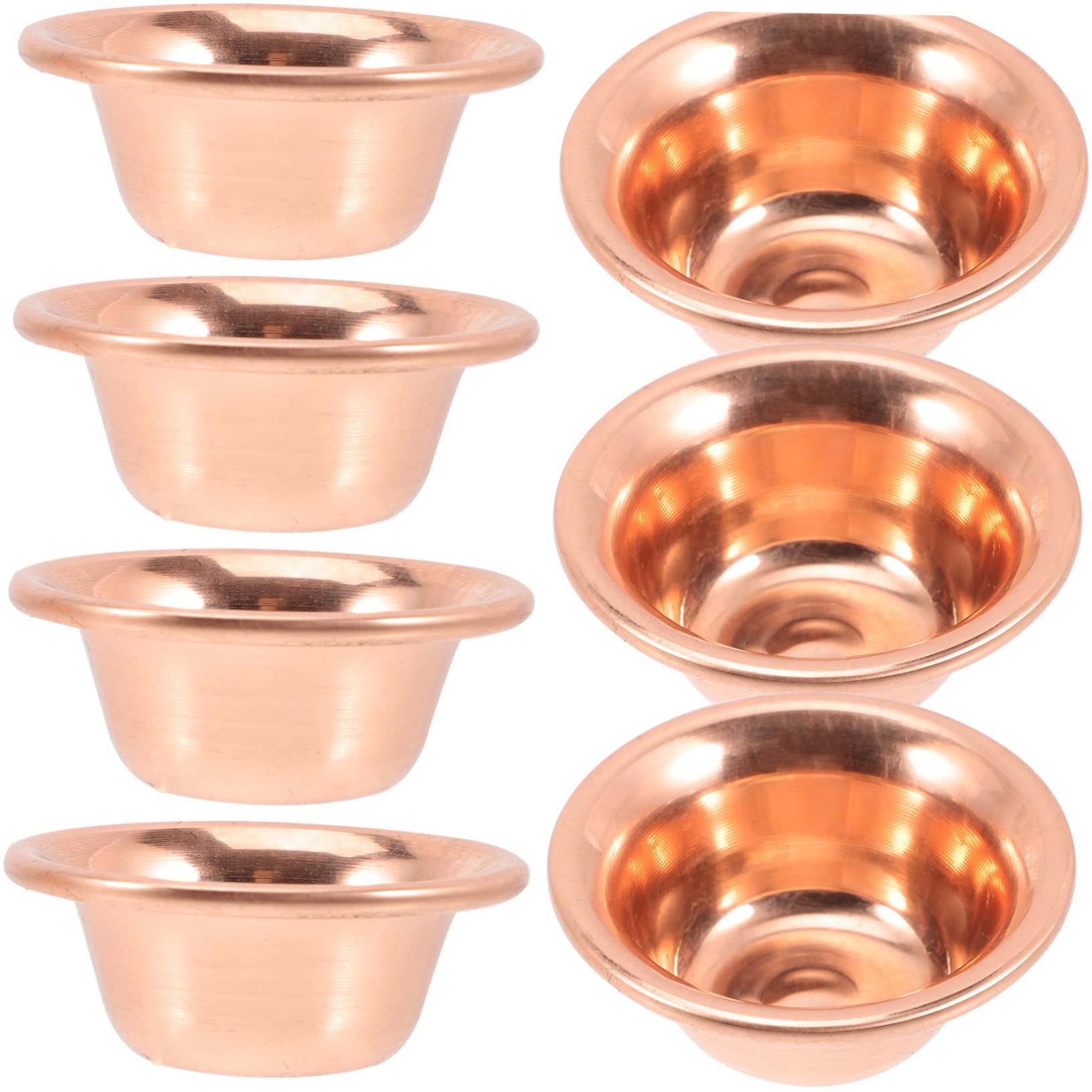 Unomor 7pcs Worship Bowl Offering Bowl Buddhist Sacrifice Cup Meditation Water Cup Multi-function Holy Cup Red Candlesticks Ritual Wear-resistant Buddhism Cup Holy Water Cups Tin Brass
