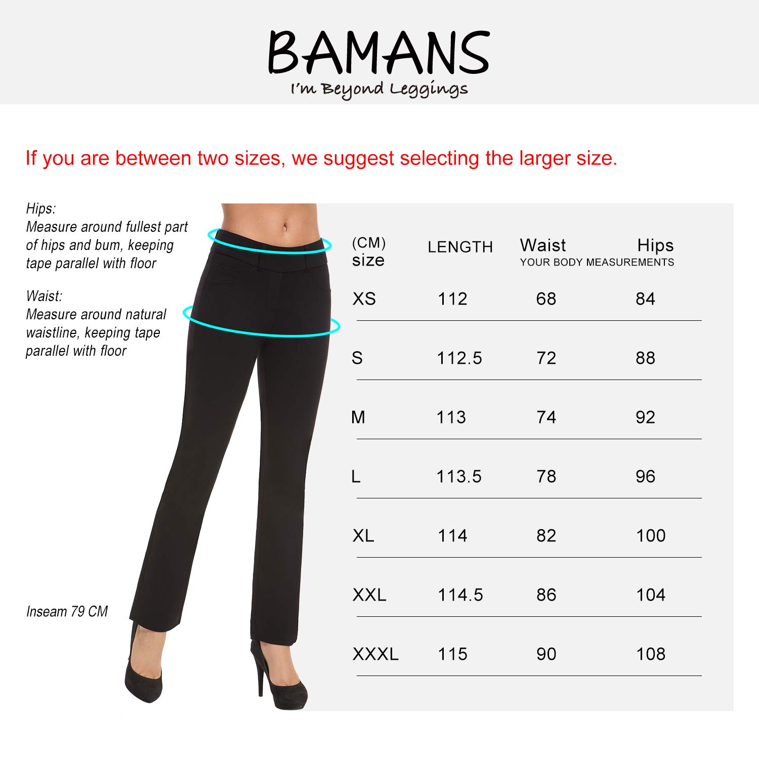 Bamans Pantalones elegantes de vestir para mujer, largos, elásticos, de estilo casual, ajustados, de cintura alta, para el tiempo libre, negros