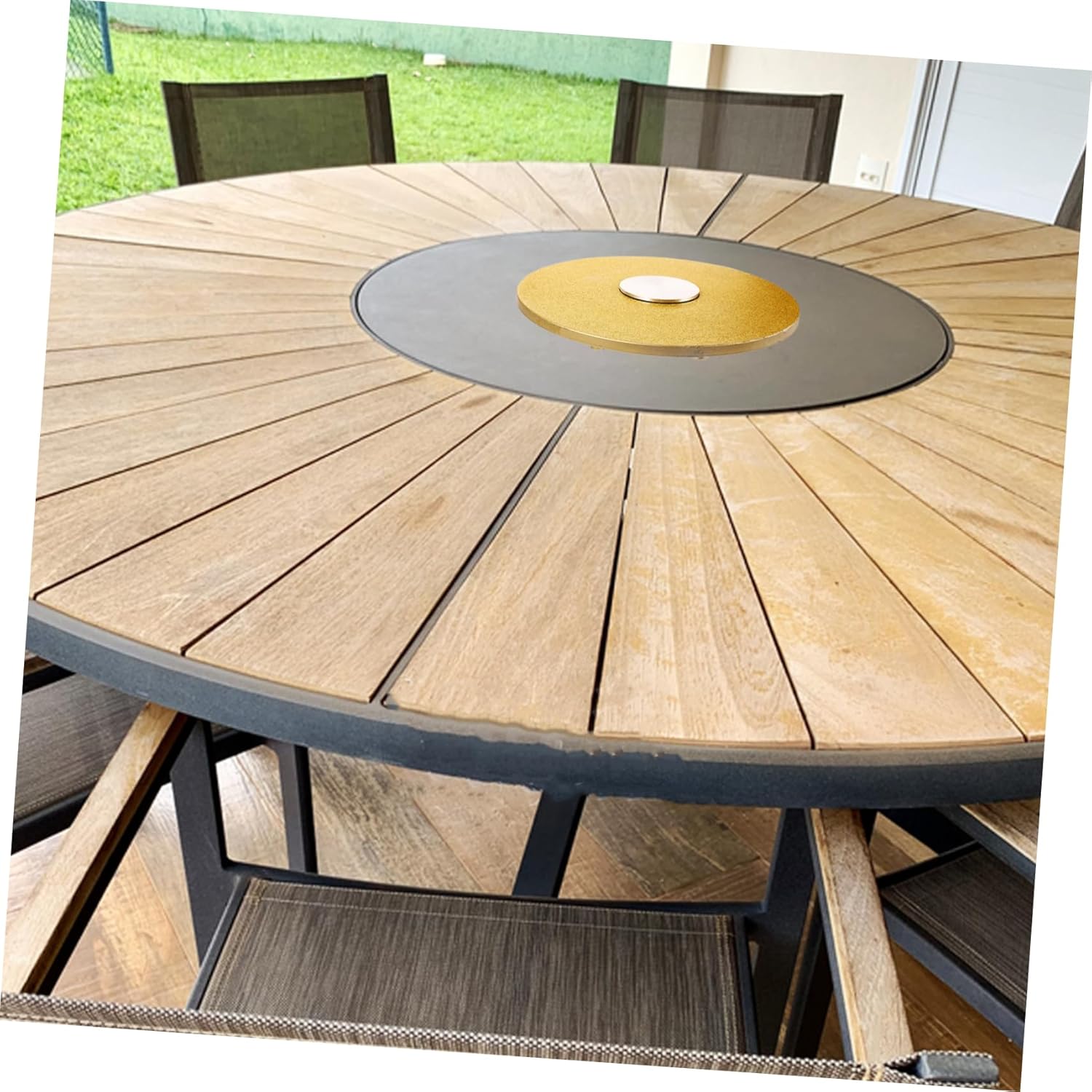 Swivel Rotating Turntable Base Dining Table Accessory for Effortless Food Sharing and Elegant Display Bearing Smooth Functionality