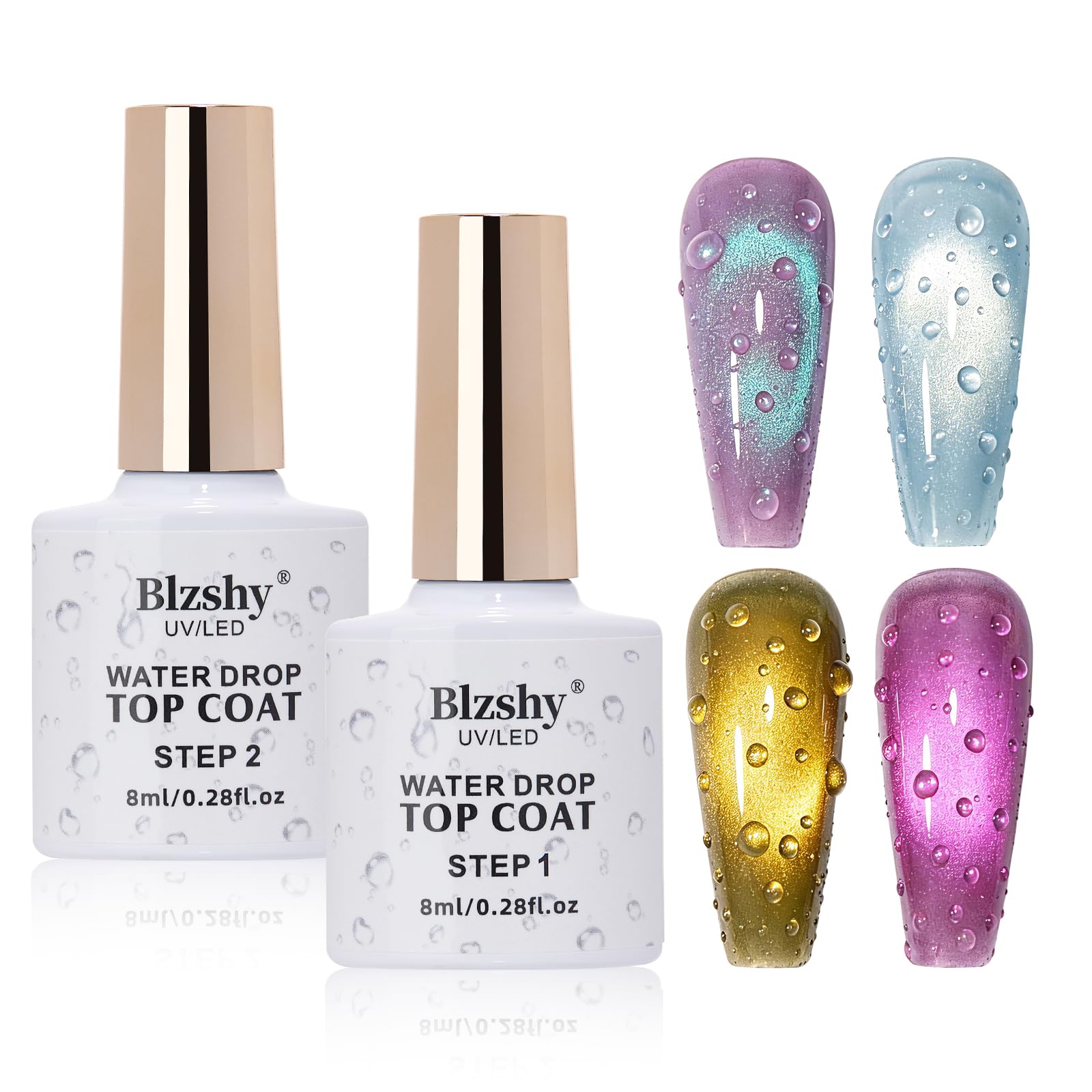 3D Water Drop Gel Top Coat,Waterdrop Gel Nail Polish for Realistic Dew -8ml
