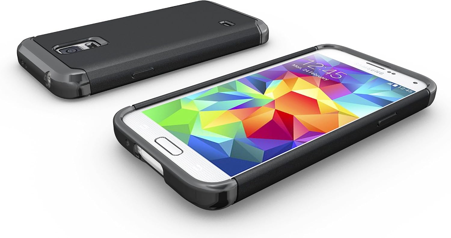 TUDIA LITE TPU Bumper Protective Case for Samsung Galaxy S5 Mini ** for S5 Mini Version ONLY ** (Black)