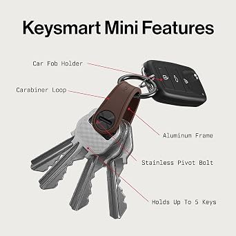 KeySmart Mini and Loop Key Organizers - Keychain Key Holder, Compact Key Chain, EDC Key Chains, Key Ring Keychains