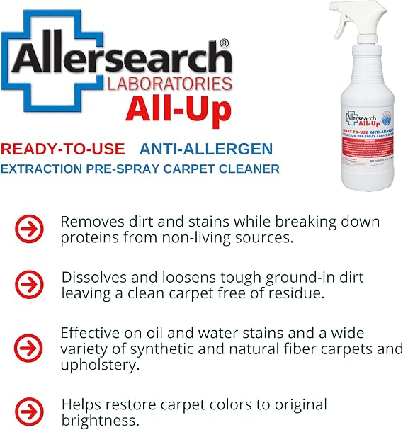 Allersearch All-Up Anti-Allergen Carpet Pre-Spray 32 Oz Ready to Use