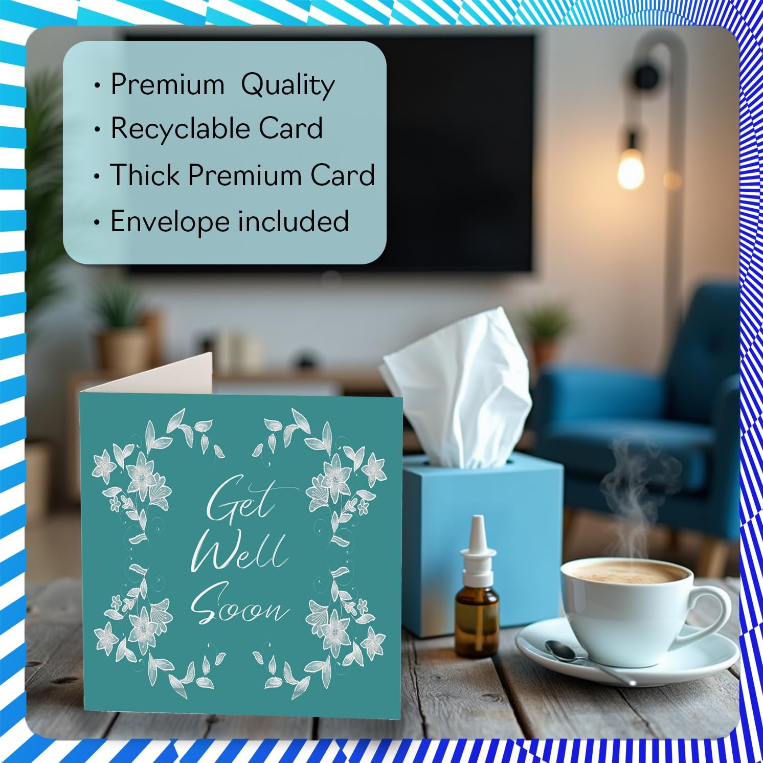 Get Well Soon Cards for Men - Get Well Soon - Cards for Women, Speedy Recovery Card, 145mm Joke Humour Greeting Best Friend Brother Sister Work Colleague