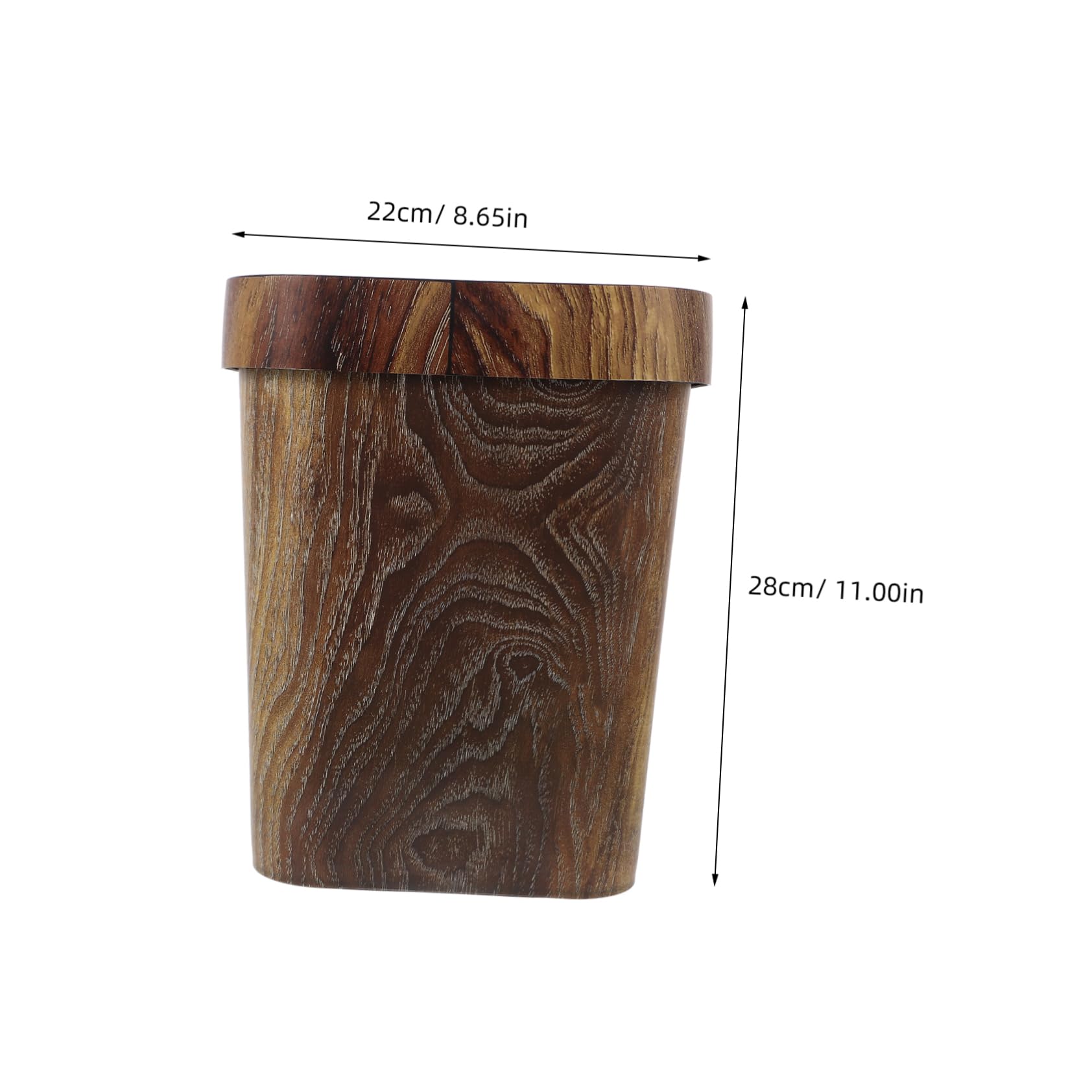 Vintage-Holz-Mülleimer mit Deckel und Kunststoff-Innen-Papierkorb, kleine dekorative rustikale quadratische Holz-Mülleimer für Schlafzimmer Büro zu Hause, kreative Metall-Dekore ( Farbe : Antlers