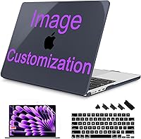 Vista 12 de Mektron Diseñada para MacBook Air 2025/2024/2023 de 15 PULGADAS M4 A3241 /M3 A3114 /M2 A2941, Carcasa de Cubierta Rígida de Plástico Impreso