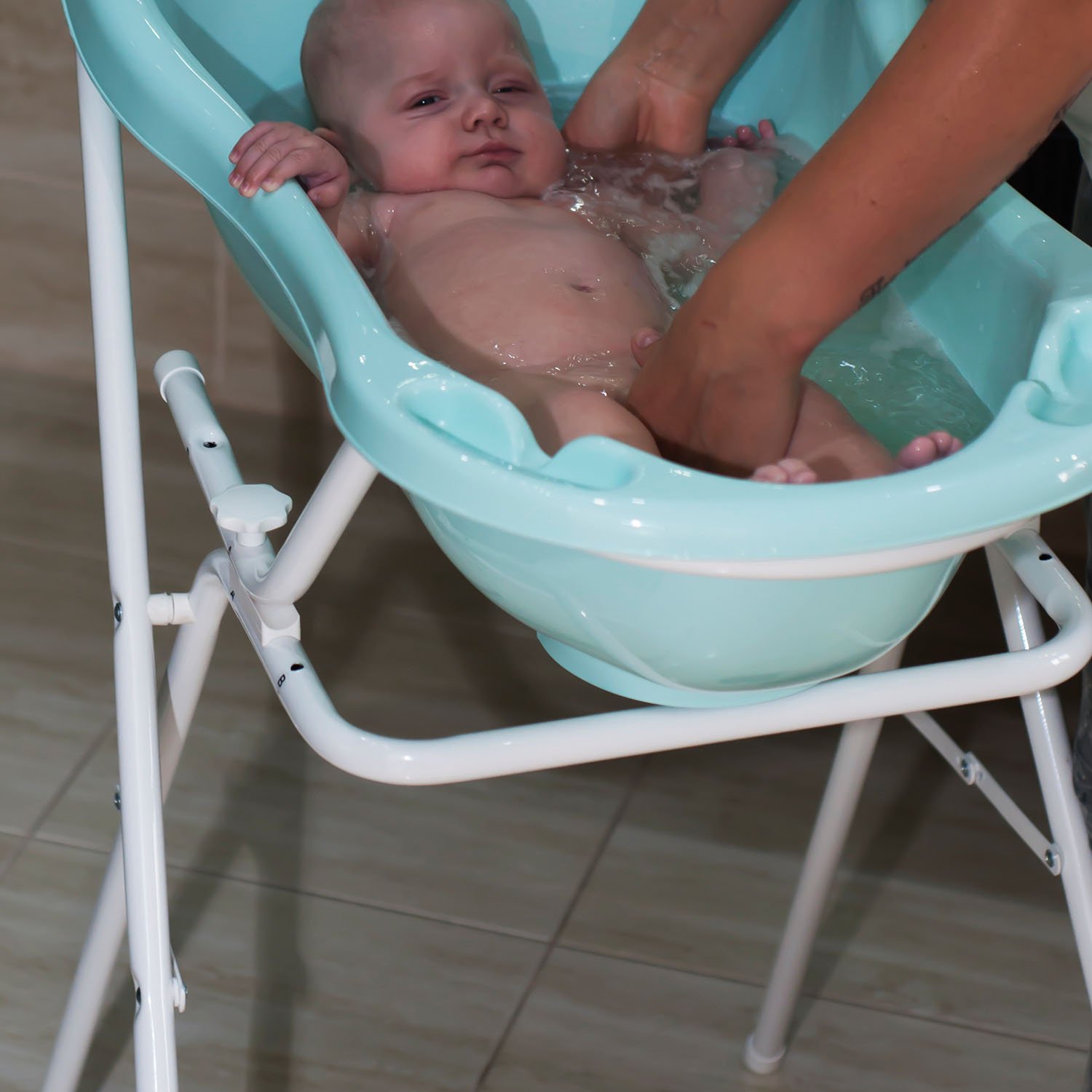 keeeper Hippo Wanienka ergonomiczna dla niemowląt, Od 0 do ok. 12 miesięcy, 84 cm, Wiktoria, Biała