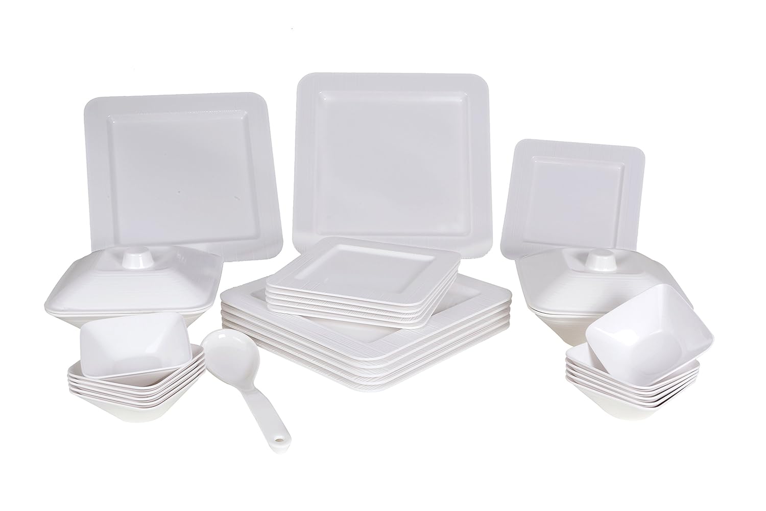 Agile Hi Luxe Melamine Dinner Set (Standard) Pack of 40 Amazon.in