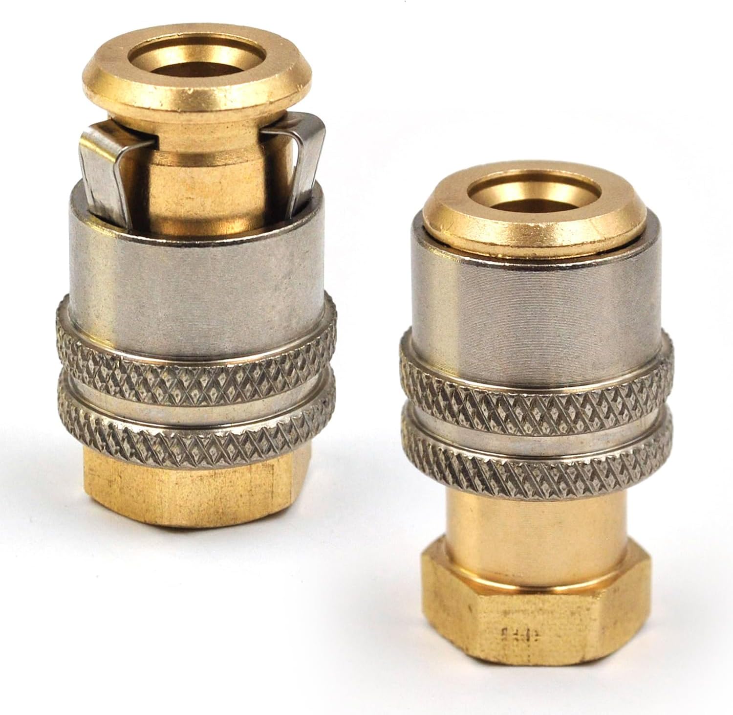 Heavy Duty Brass Tire Chuck with Air Lock, 1/4FNPT, Tire Air Chuck for Tire Inflator Gauge and Air Compressor, Pack of 4