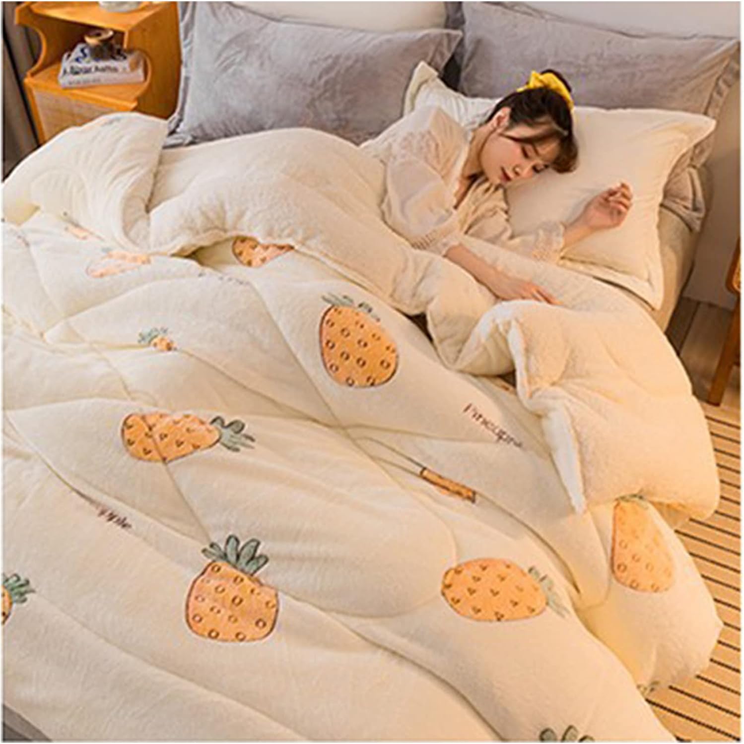 RRNAR Thick Warm Winter Quilt Patchwork Quilt Winter Quilt