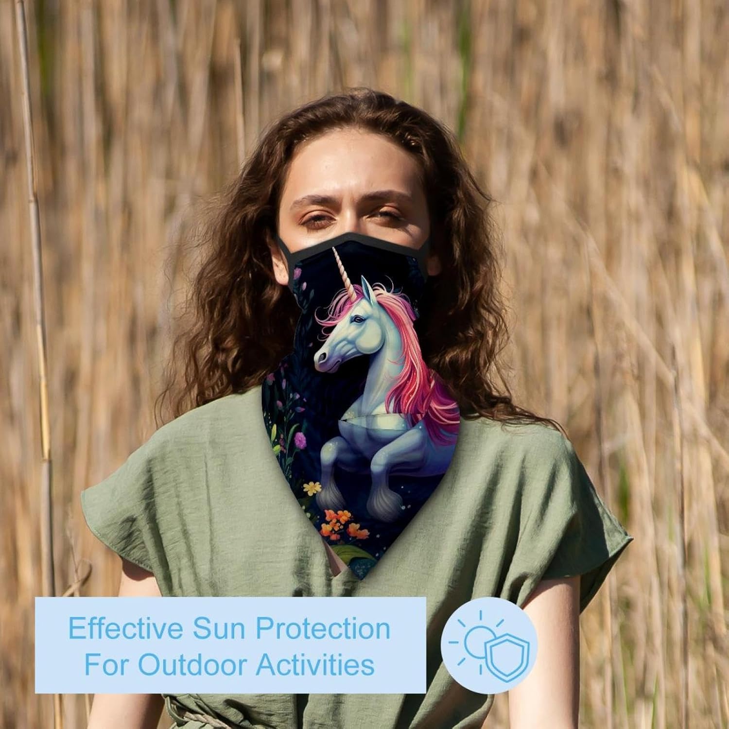 4 Pieces Unicorn UV Protector Scarf, Summer Cooling Neck Gaiter for Men/Women