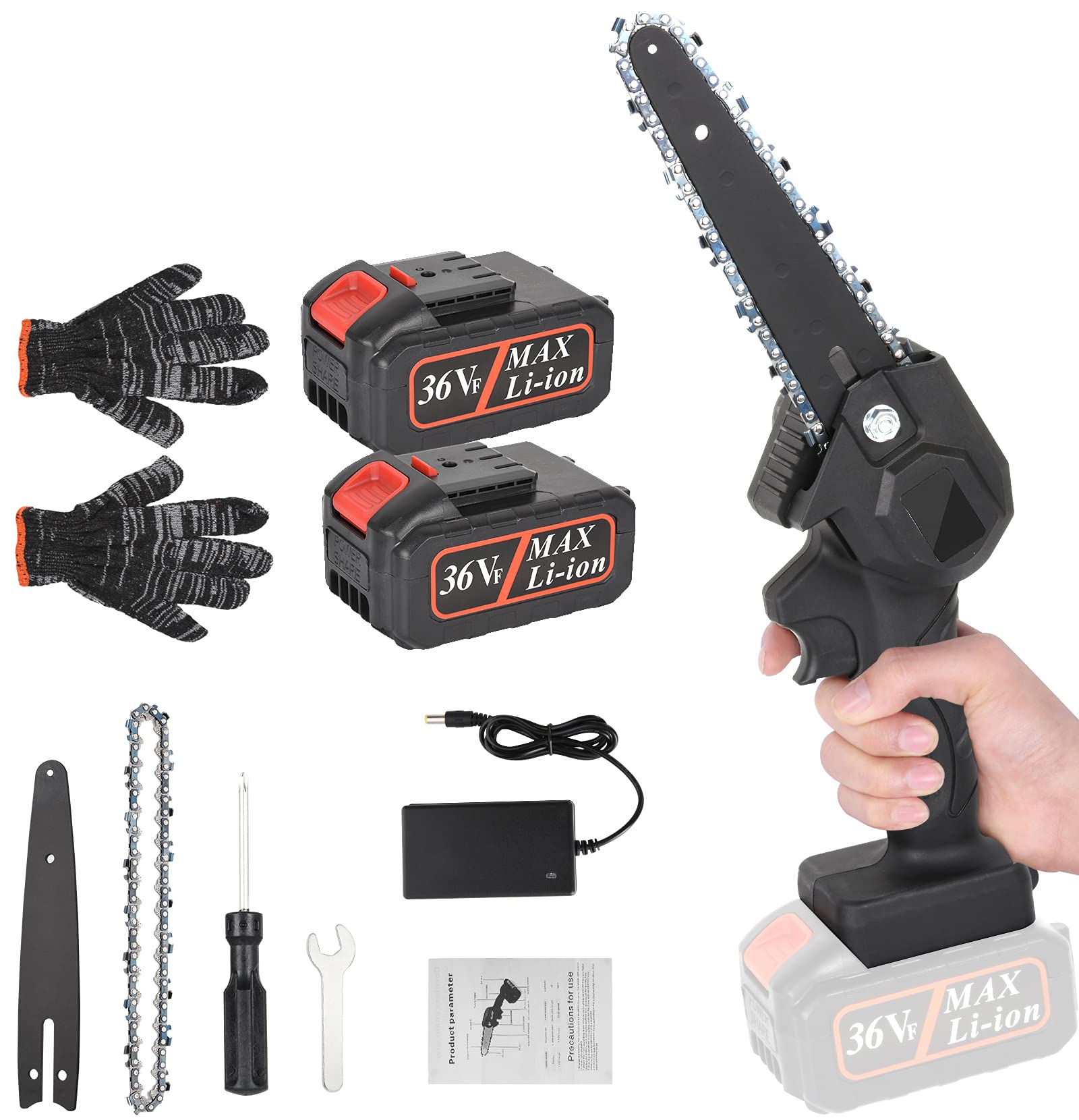Buy Mini Chainsaw Cordless 36V 2pcs Batteries, 6 Inch Electric Power