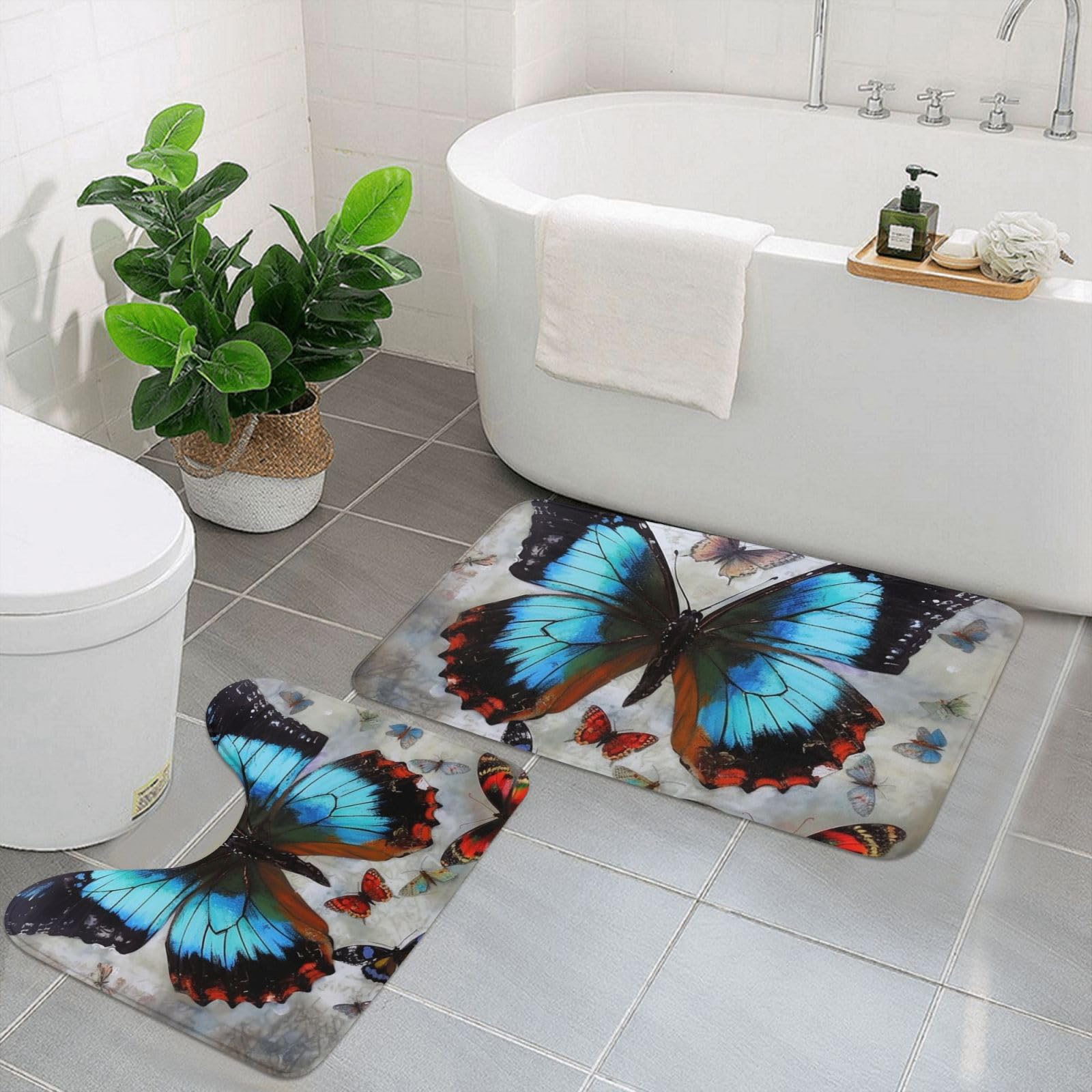 Naturestep Rug Butterfly Butterfly Bathroom Rug Butterfly Bath Rugs For Bathroom Non Slip