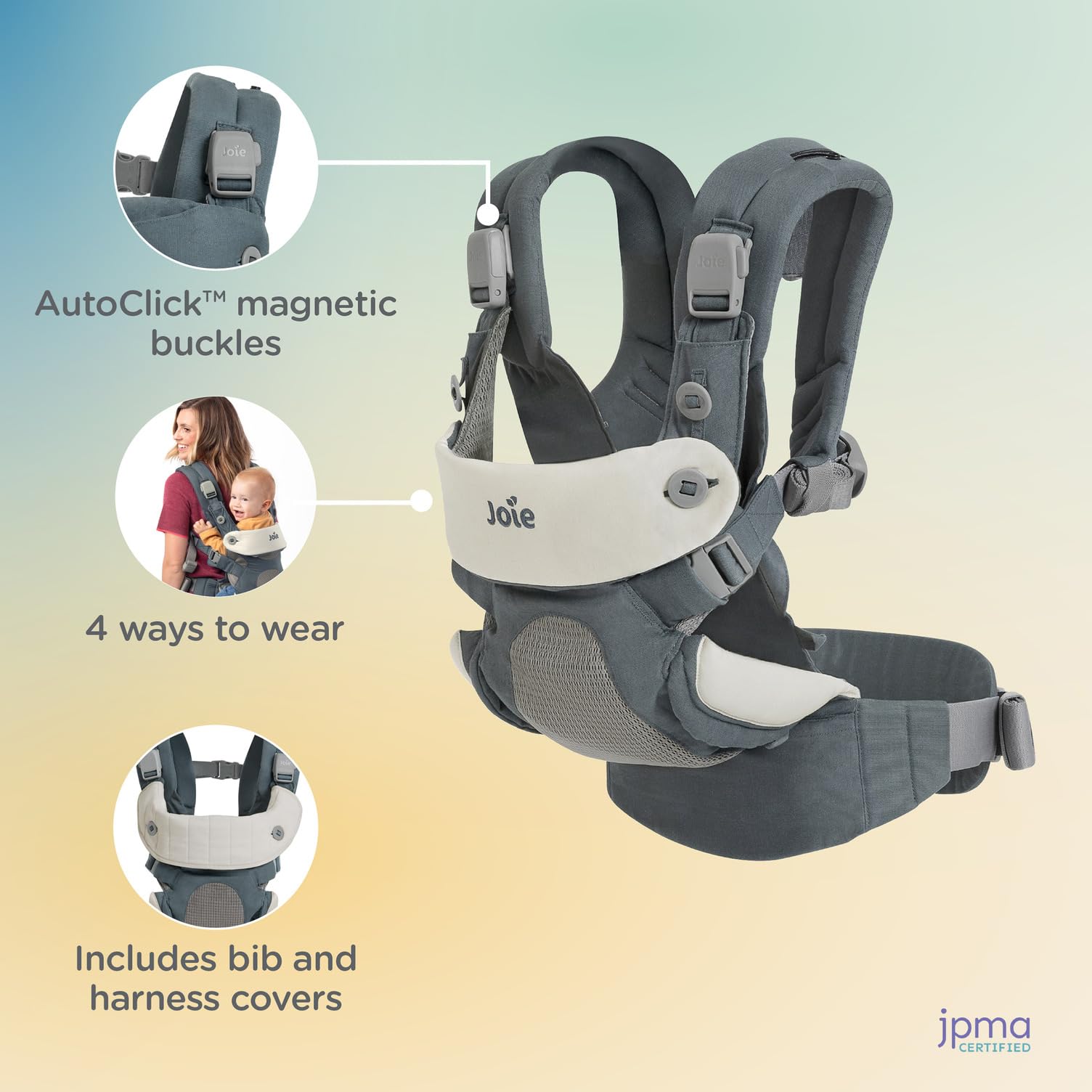 Amazon.com: Joie Savvy Baby Carrier – Ergonomic, Adjustable Baby