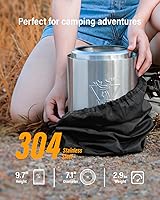 Vista 4 de YEFU Fogata de mesa de 9.7 x 7.1 pulgadas, estufa de campamento de bajo humo para exteriores y patio, alimentada por pellets o madera, fogata