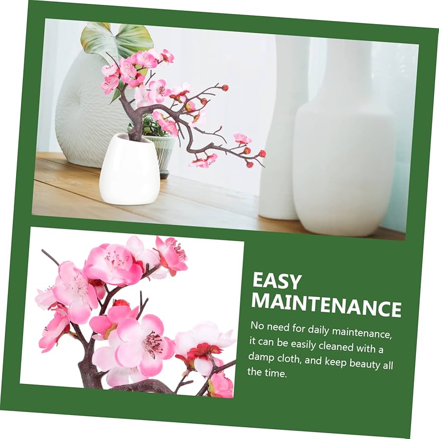 Amazon|TOPPERFUN 人工梅の花飾り盆栽 鉢植え模造梅盆栽 ポリエステル Amazon|TOPPERFUN 人工梅の花飾り盆栽 鉢植え模造梅盆栽 ポリエステル