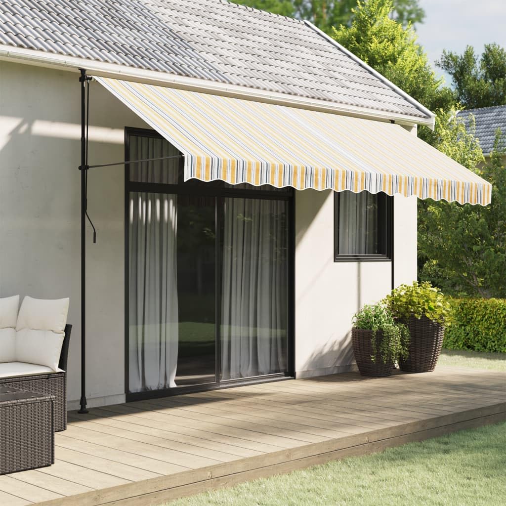 Baziroo Markisenbespannung Markisen Ersatzstoff Wechseln Markisenstoff Außen Markisenstoff UV Markisenstoff Balkon Markisentuch Markise Canvas 380x295 cm Mehrfarbig Polyester