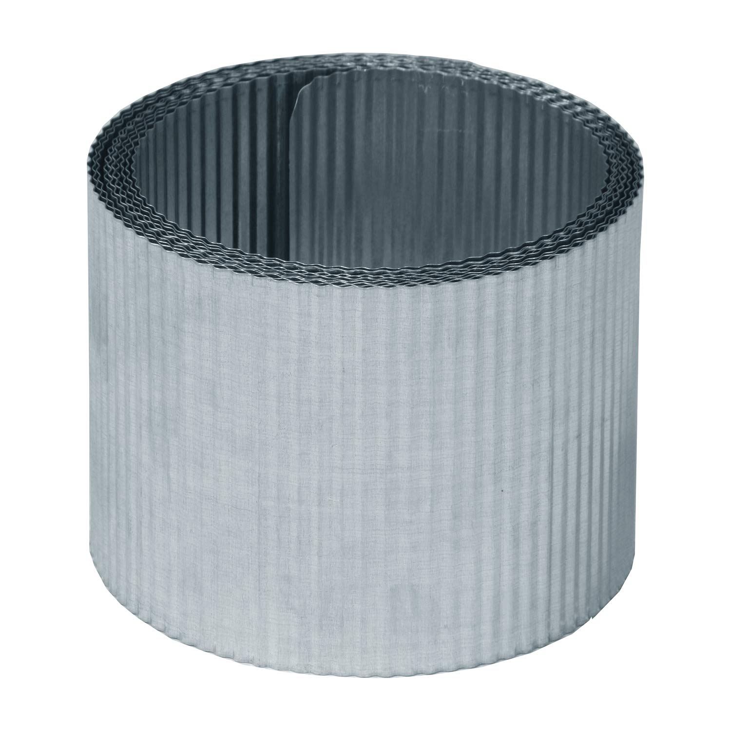 bellissa Rasenkanten-Band aus Metall Kleine Welle silbern verzinkt 5m × 14 cm