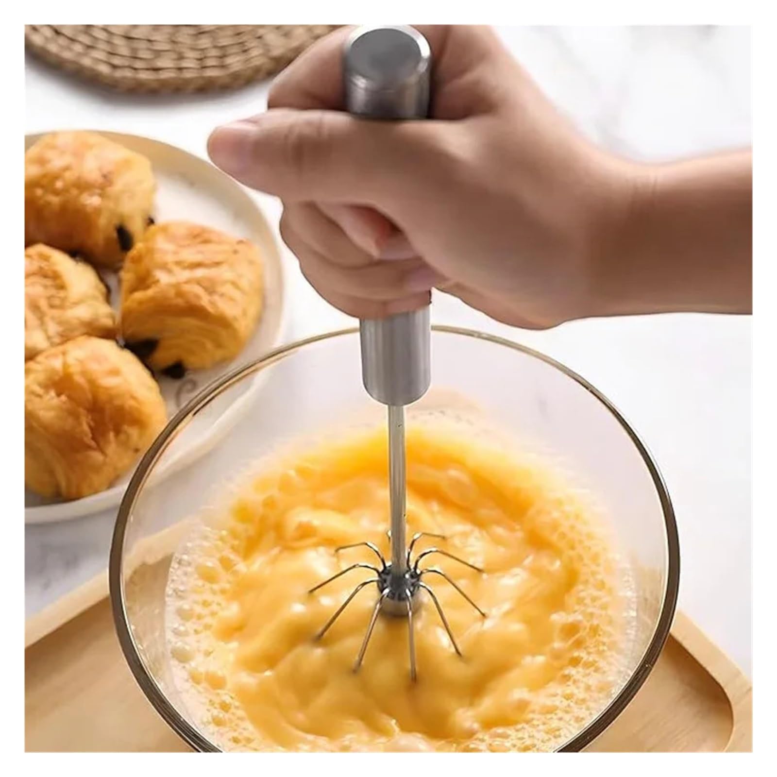 Batidor De Huevos SemiautomáTico Batidor de huevos semiautomático de 10 piezas