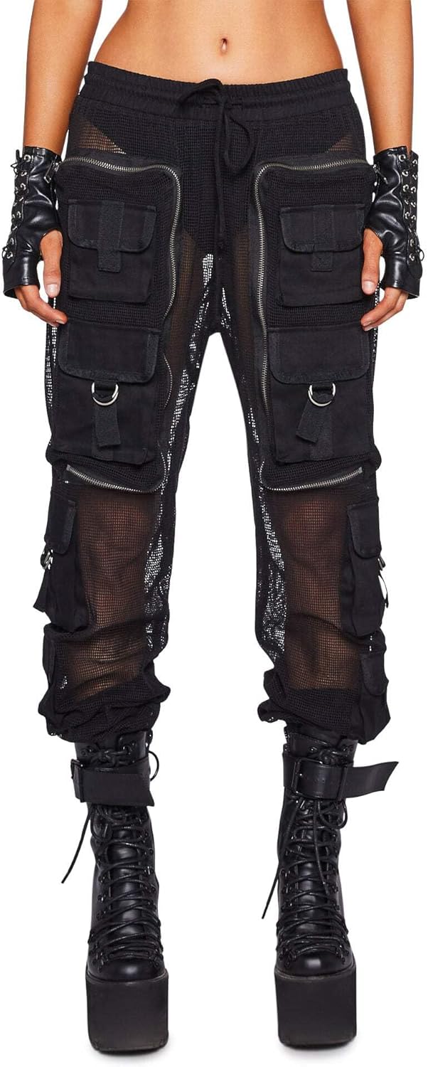 Dolls Kill Complex Nights Fishnet Cargo Pants