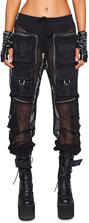 Dolls Kill Complex Nights Fishnet Cargo Pants