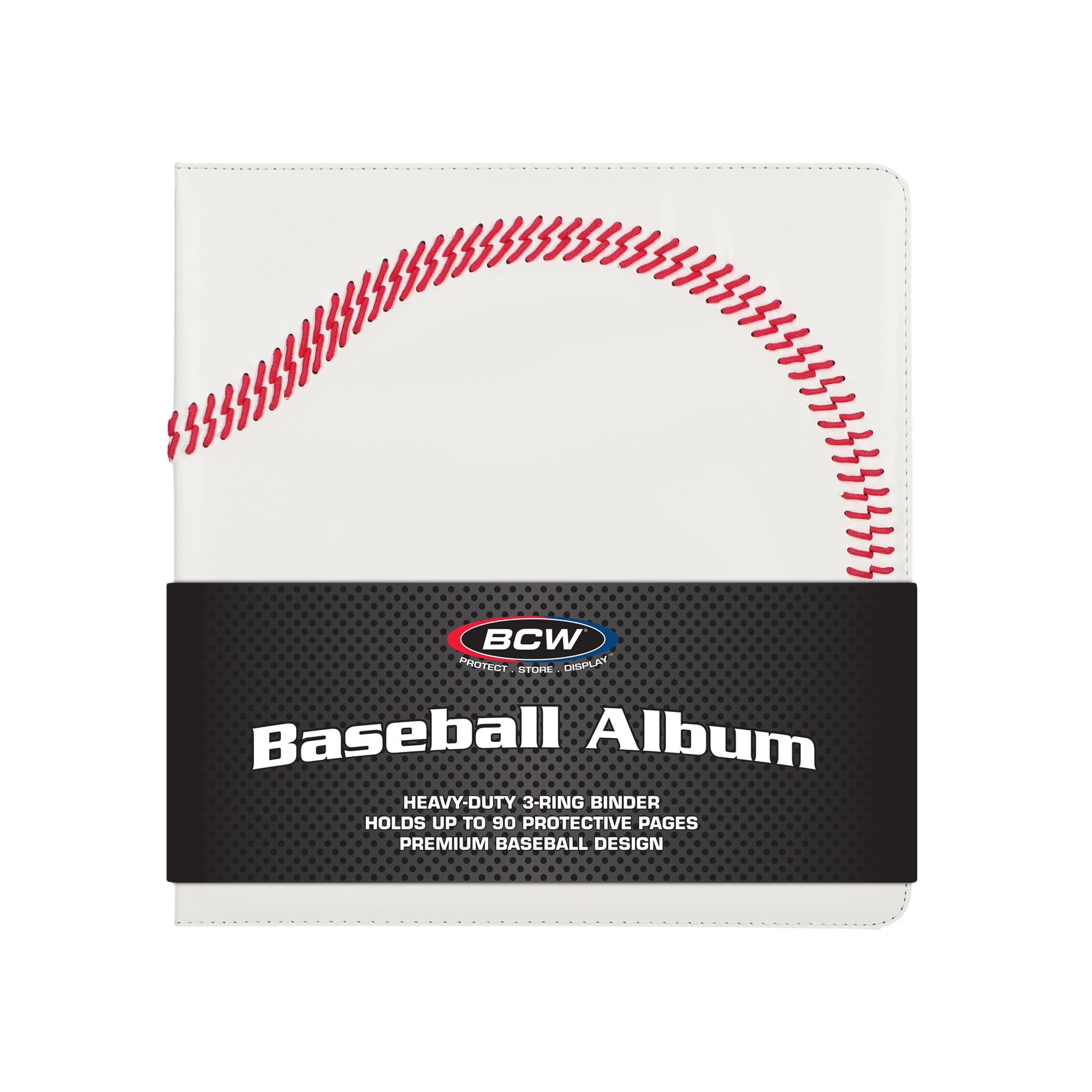 BCW Sportowy album kolekcjonerski, baseballowy, 2 ct, ultra płaskie, przezroczyste strony kieszonkowe z trwałym segregatorem 7,6 cm na karty kolekcjonerskie, idealny dla kolekcjonerów kart