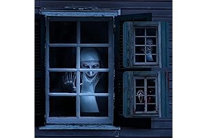 Set of Sister Ghost Window Door Cover Decorations for Halloween