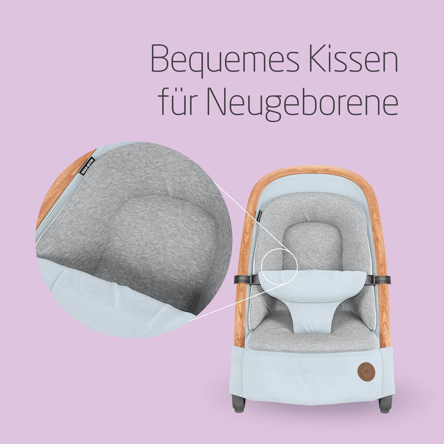 Maxi-Cosi Kori 2-in-1 Babywippe 0-6 Monate bis 9 kg Baby Bouncer Essential Grey