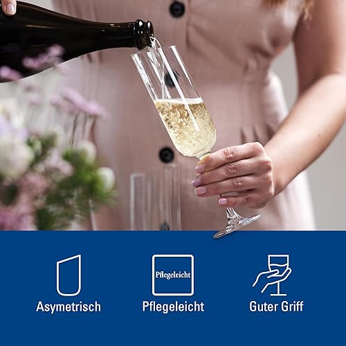 Miniatura 6 de Villeroy & Boch New Moon - Juego de 4 piezas, elegante, moderno champán, cristal de cristal, transparente, apto para lavavajillas, 5.7 fl oz