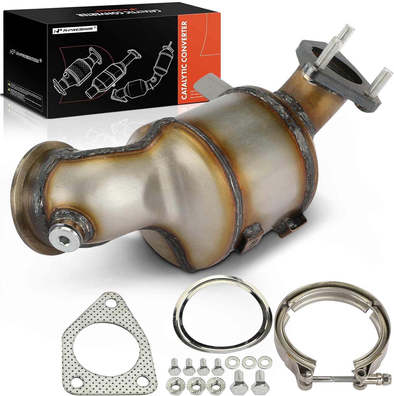 A-Premium - Catalytic Converter W/Gasket Kit Direct-Fit - Compatible with Chevy & Buick - Cruze(2011-2015), Sonic(2012-2020), Trax(2013-2021), Encore(2013-2021) - L4 1.4L - Front - E.P.A. Compliant