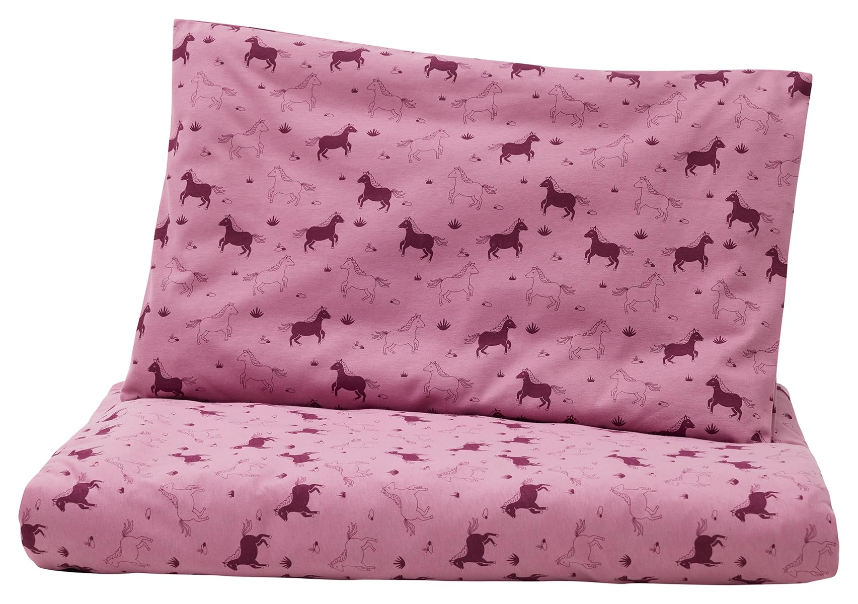 Kinder Jersey Bettwäsche-Set aus Bio Baumwolle 100 x 135cm, Kissen 40 x 60cm, GOTS zertifiziert
