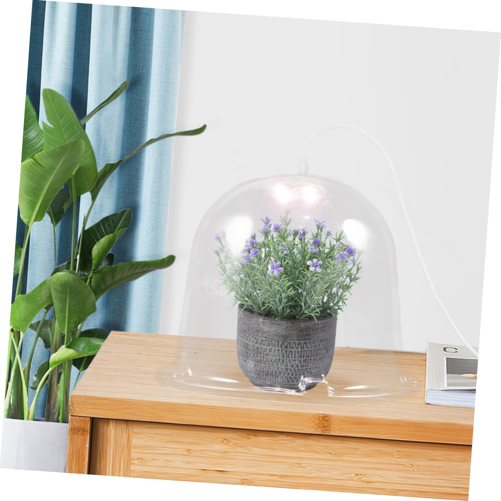 De Transparente con Luz Led Cubierta Protectora Reutilizable para Jardín Invernadero Mini para De para Protección Invierno